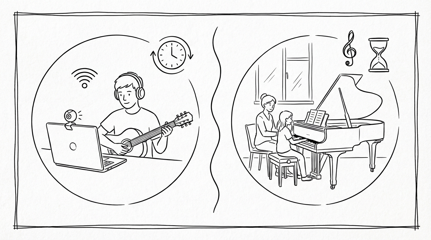 オンライン音楽教室 対面とどっちが続く?3つの違いと選び方とは?
