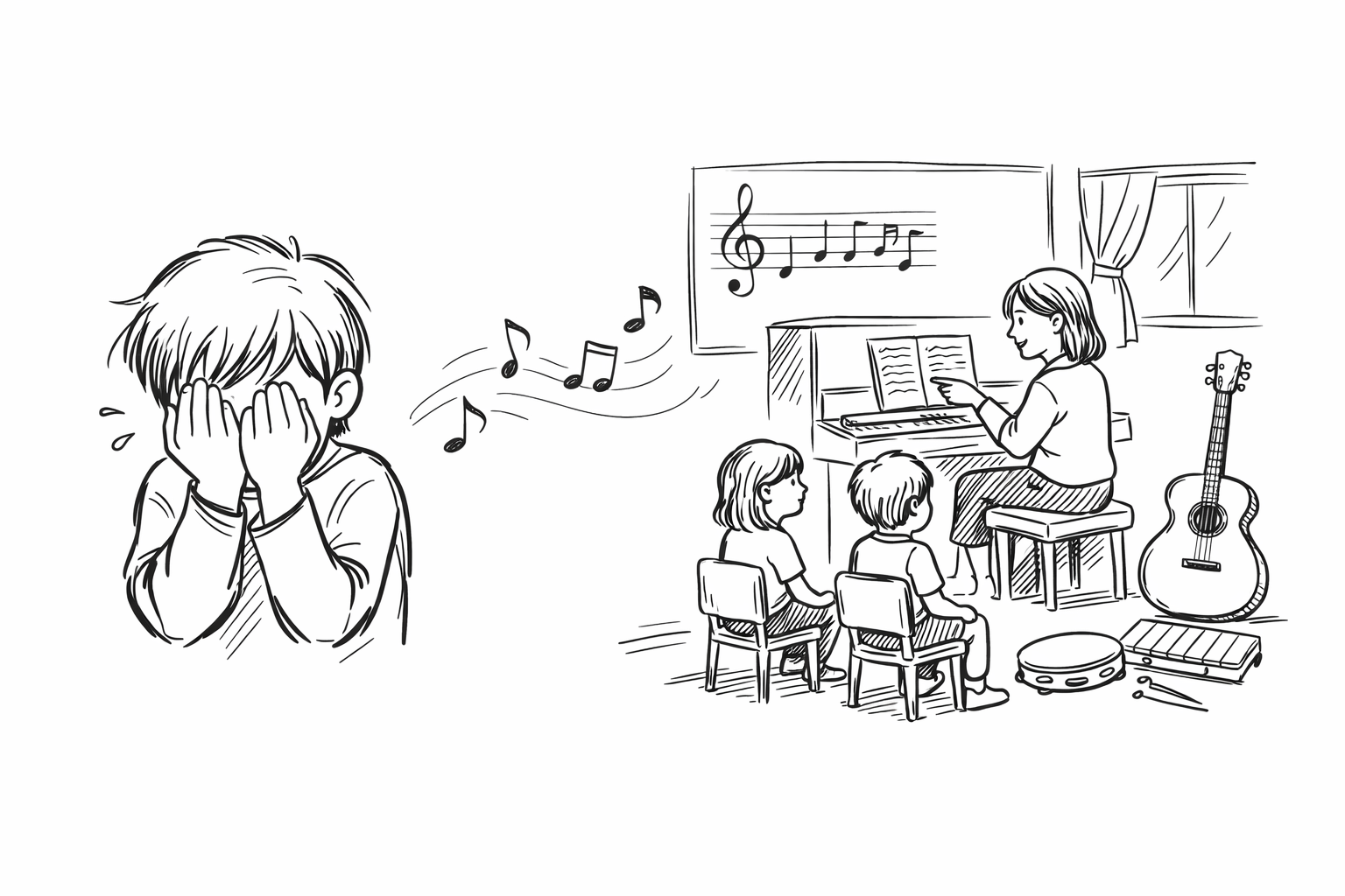恥ずかしがり屋さんと音楽教室?実は成長のチャンスかもしれません