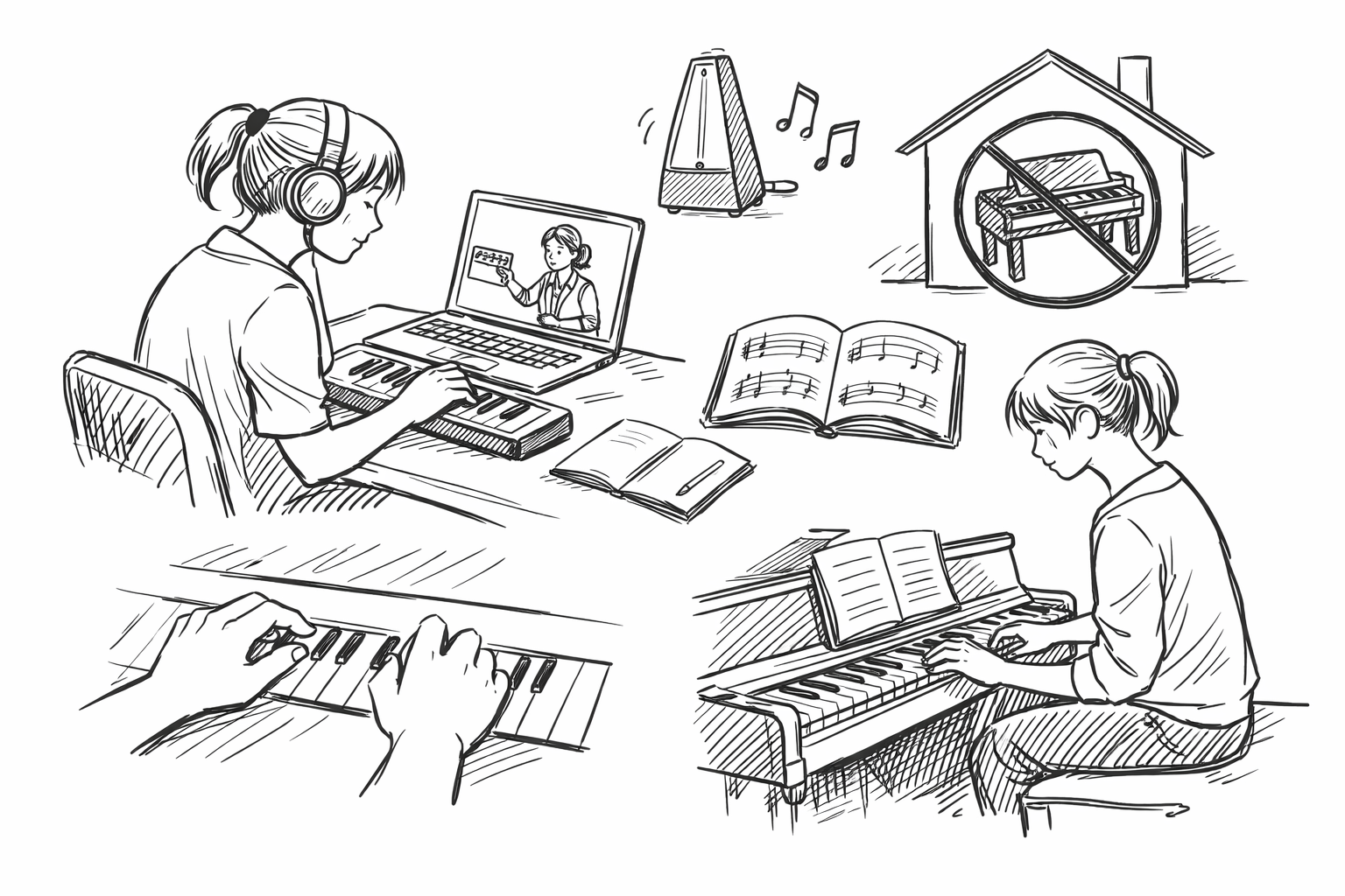 家にピアノない時でも習えるって本当？始め方から練習方法まで解説