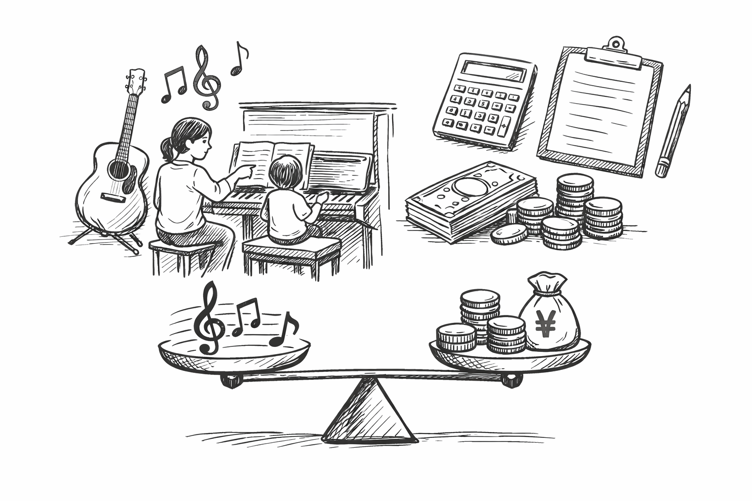 音楽教室を続けられる費用の考え方！月謝だけで判断していませんか？