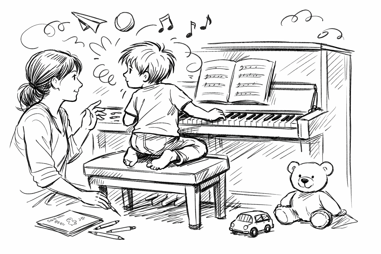 なぜ落ち着きがない子でもピアノを学べるのか