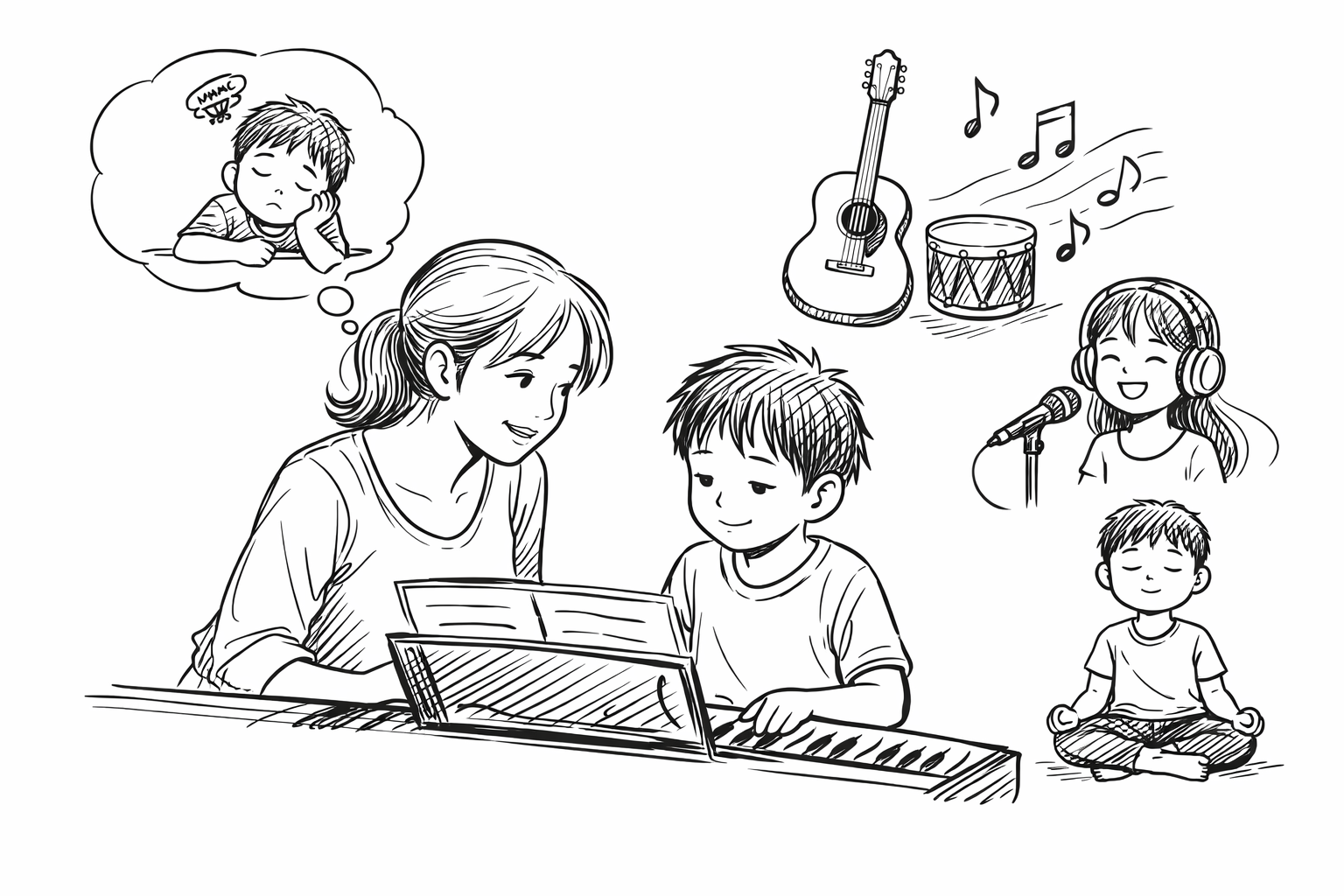 音楽の習い事は集中力アップに効果的です