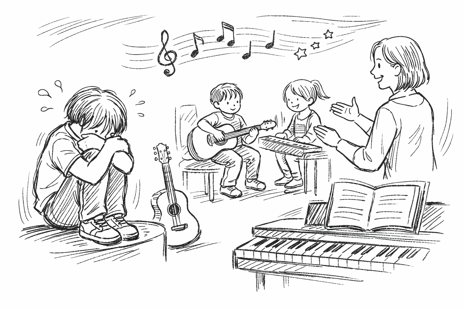 恥ずかしがり屋さんこそ音楽教室に向いている
