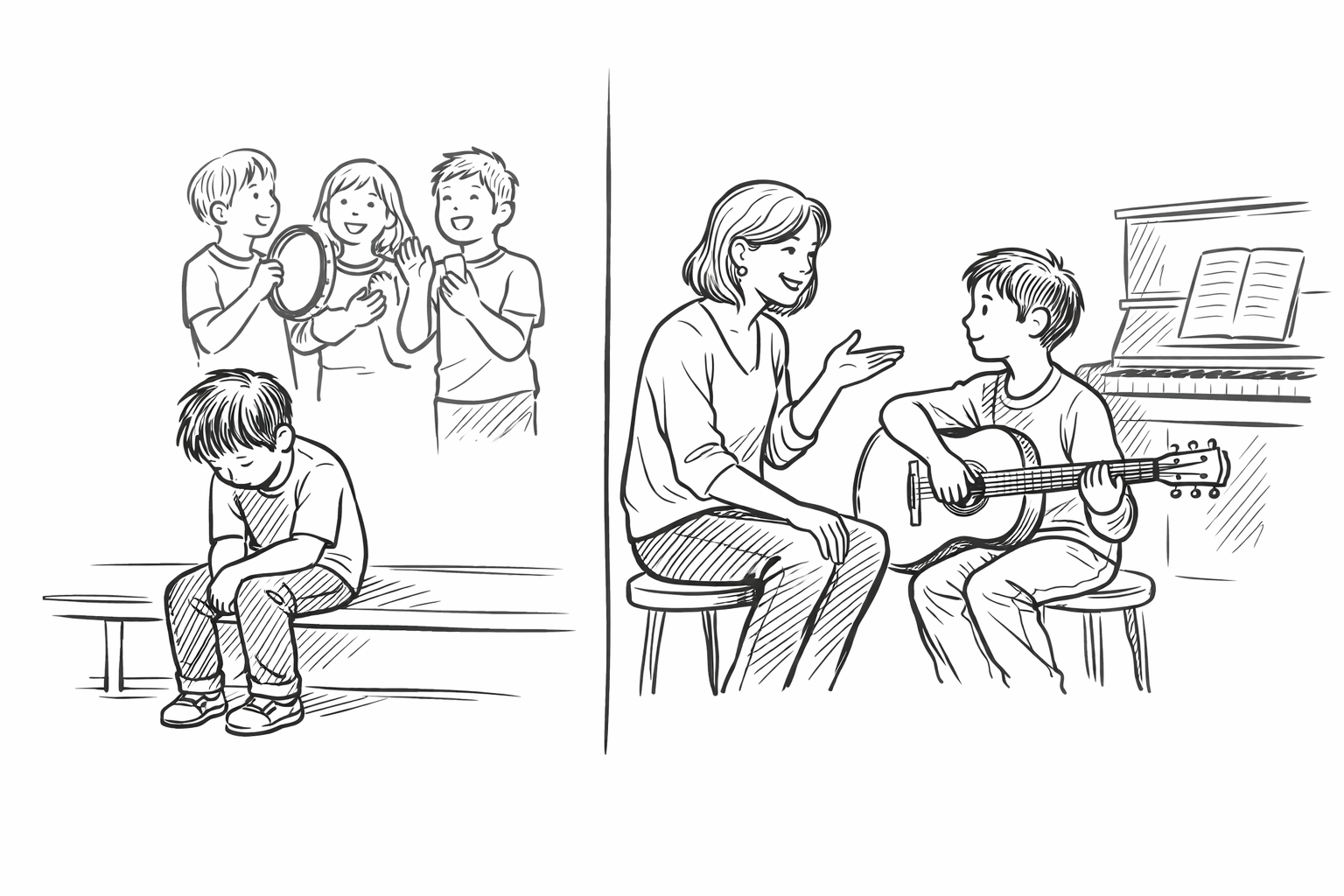 集団が苦手な子には個人レッスン中心の音楽習い事が最適です