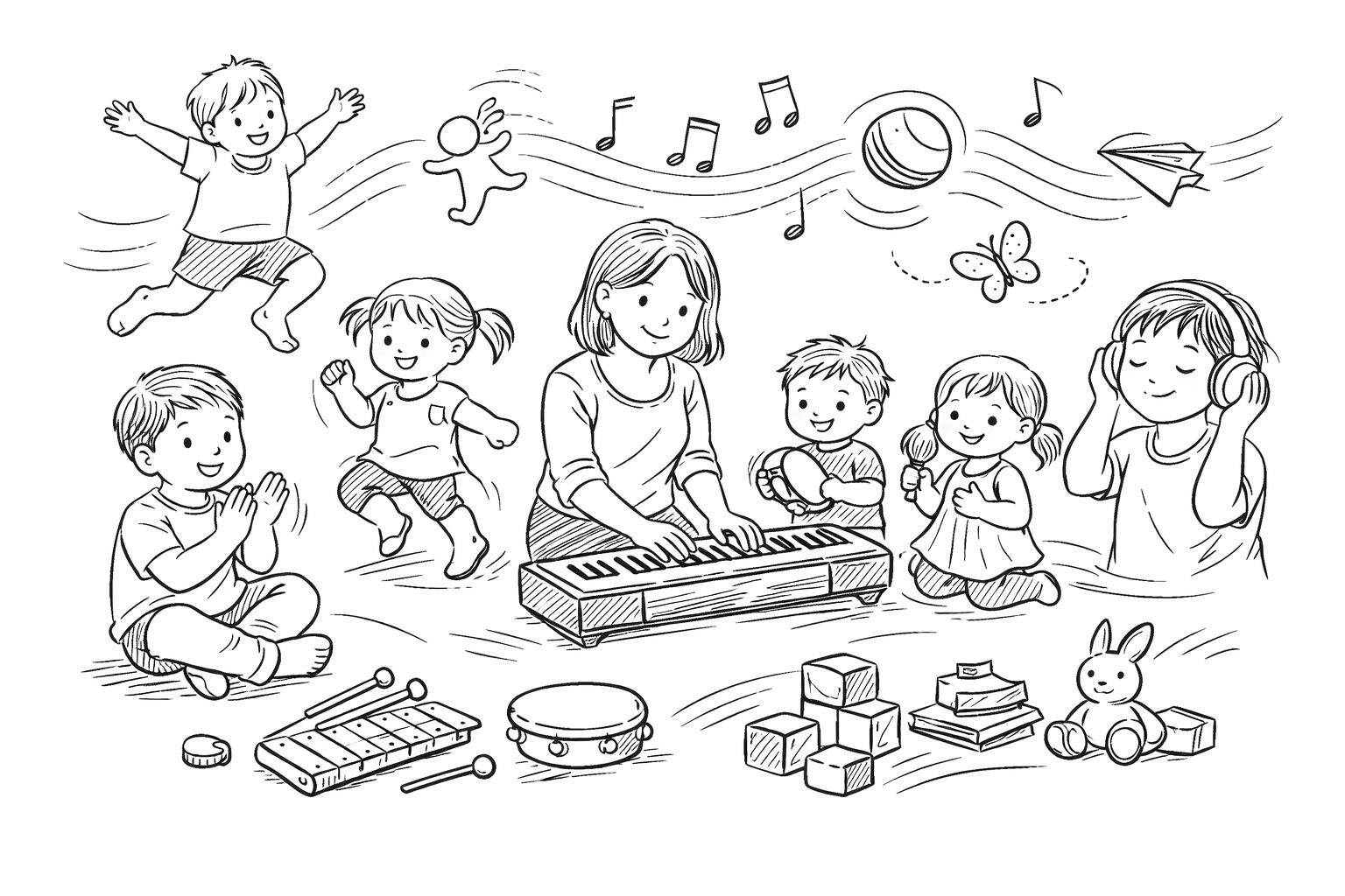 リトミックは子どもの発達を全方位的にサポートする活動です
