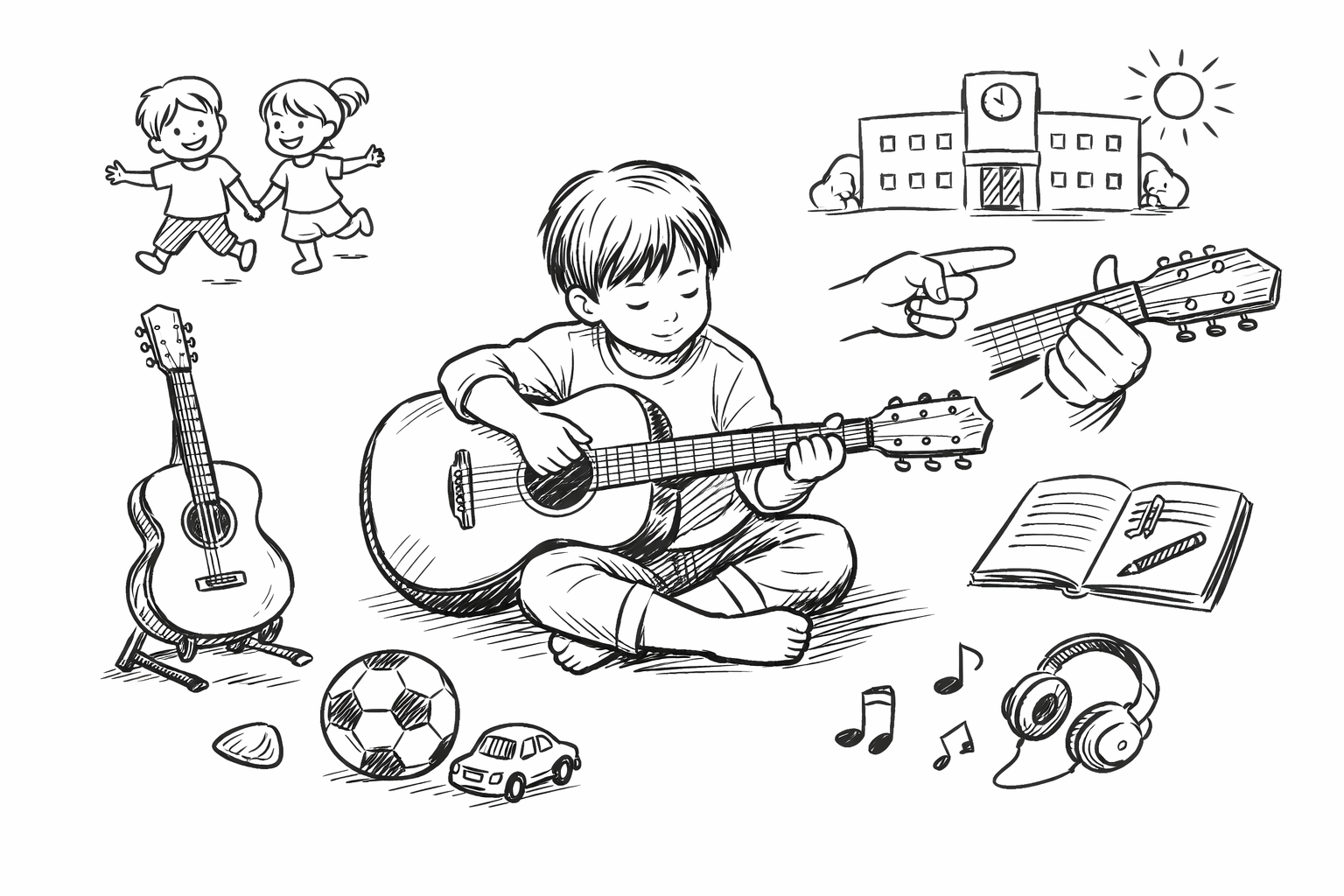 お子さんがギターを始められる年齢の目安