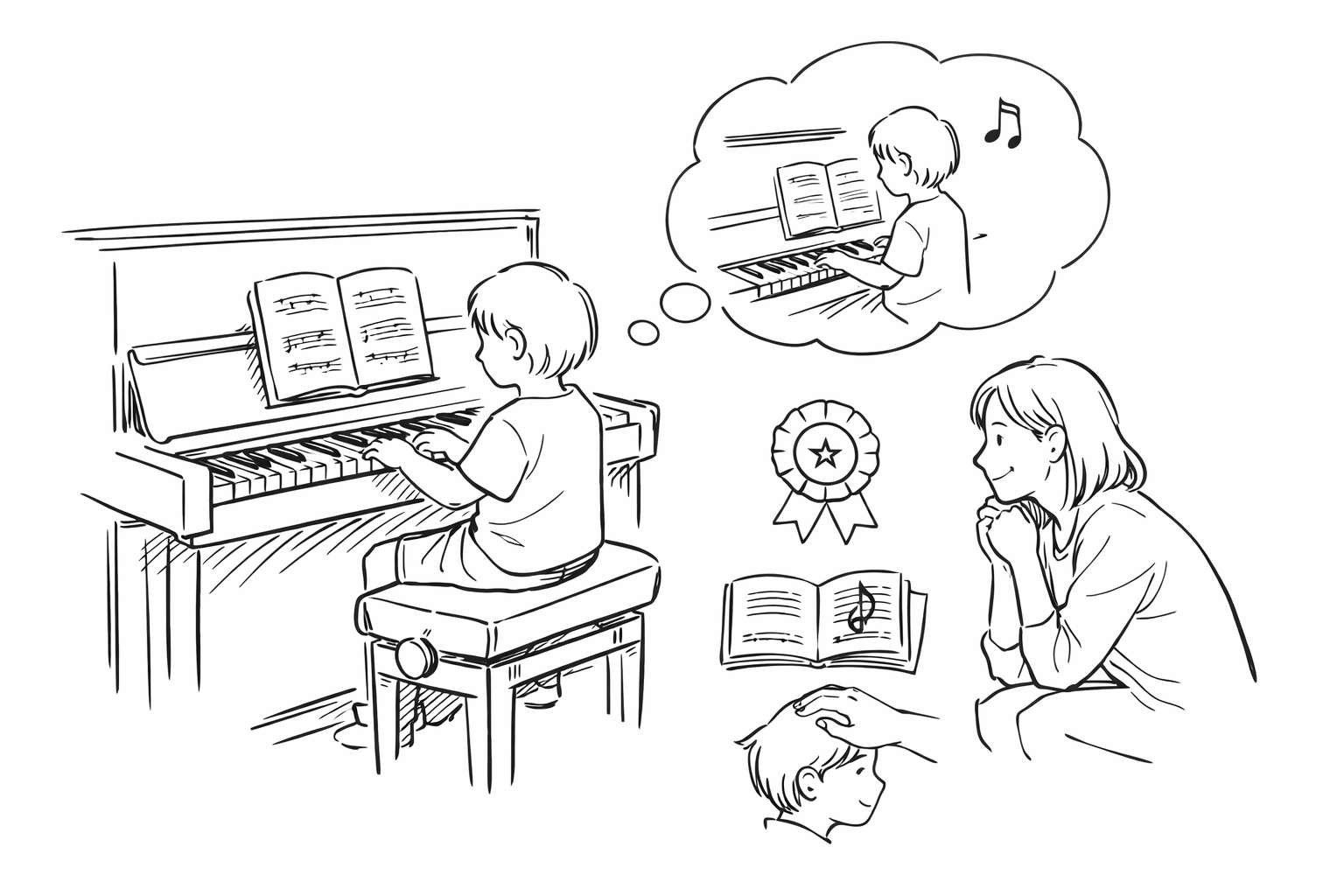 親が未経験でも子供はピアノを習って上達できます