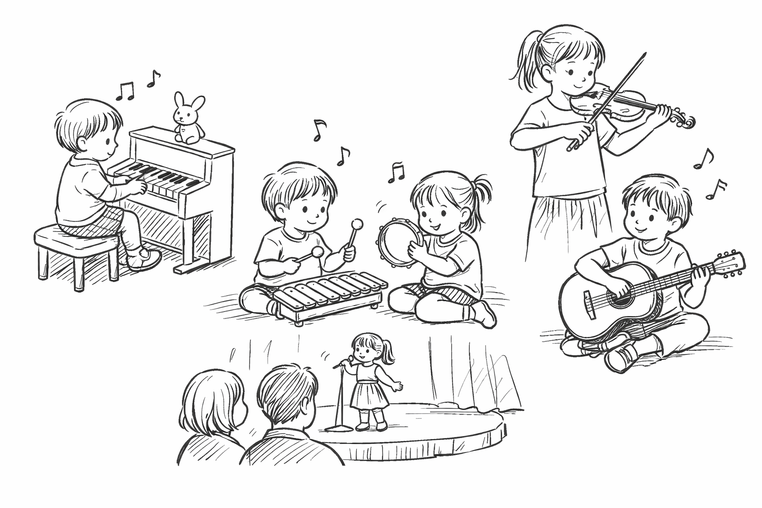 音楽習い事は3〜6歳頃が最適とされています