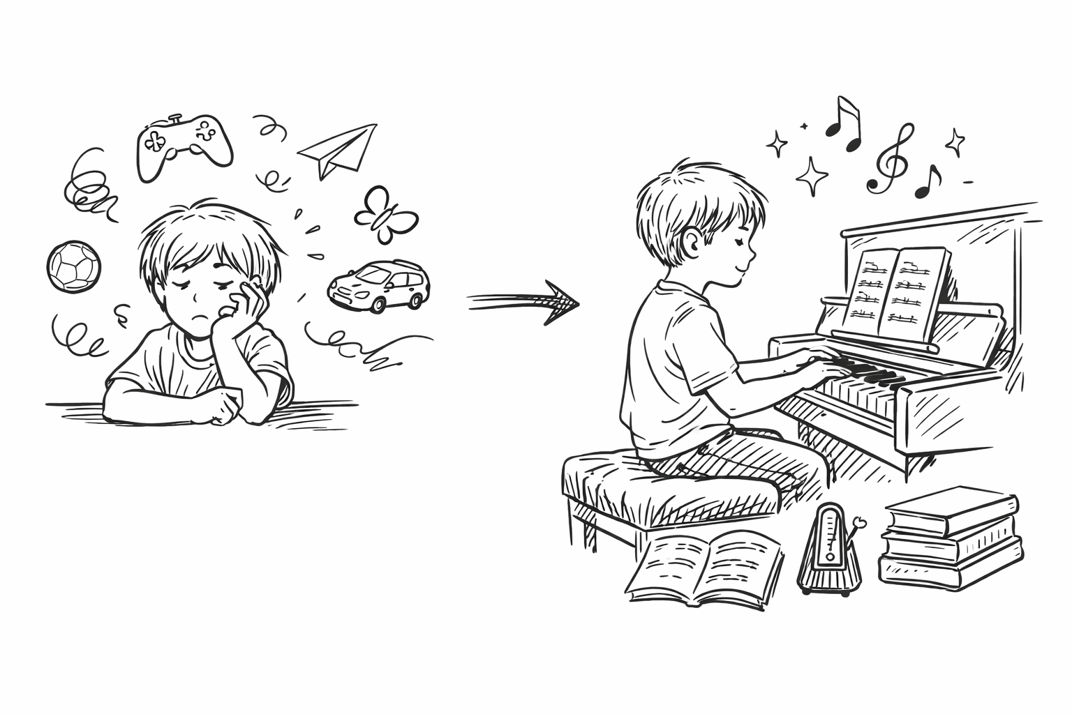 なぜ集中力がない子にピアノが向いているのか