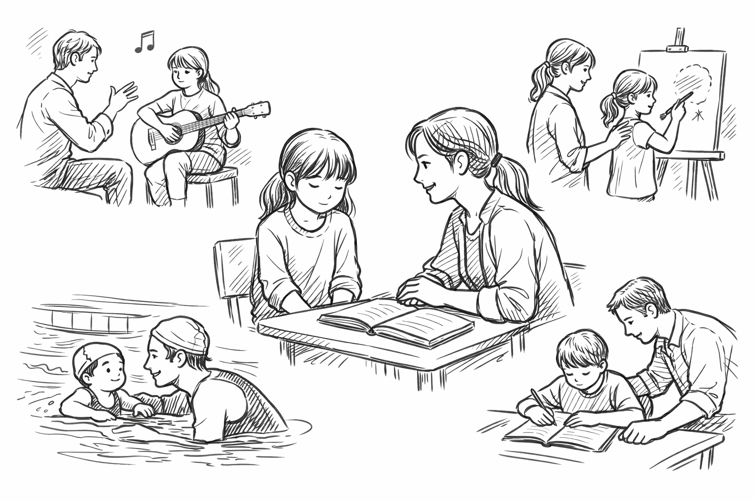 恥ずかしがり屋の子には個人レッスンが向いている
