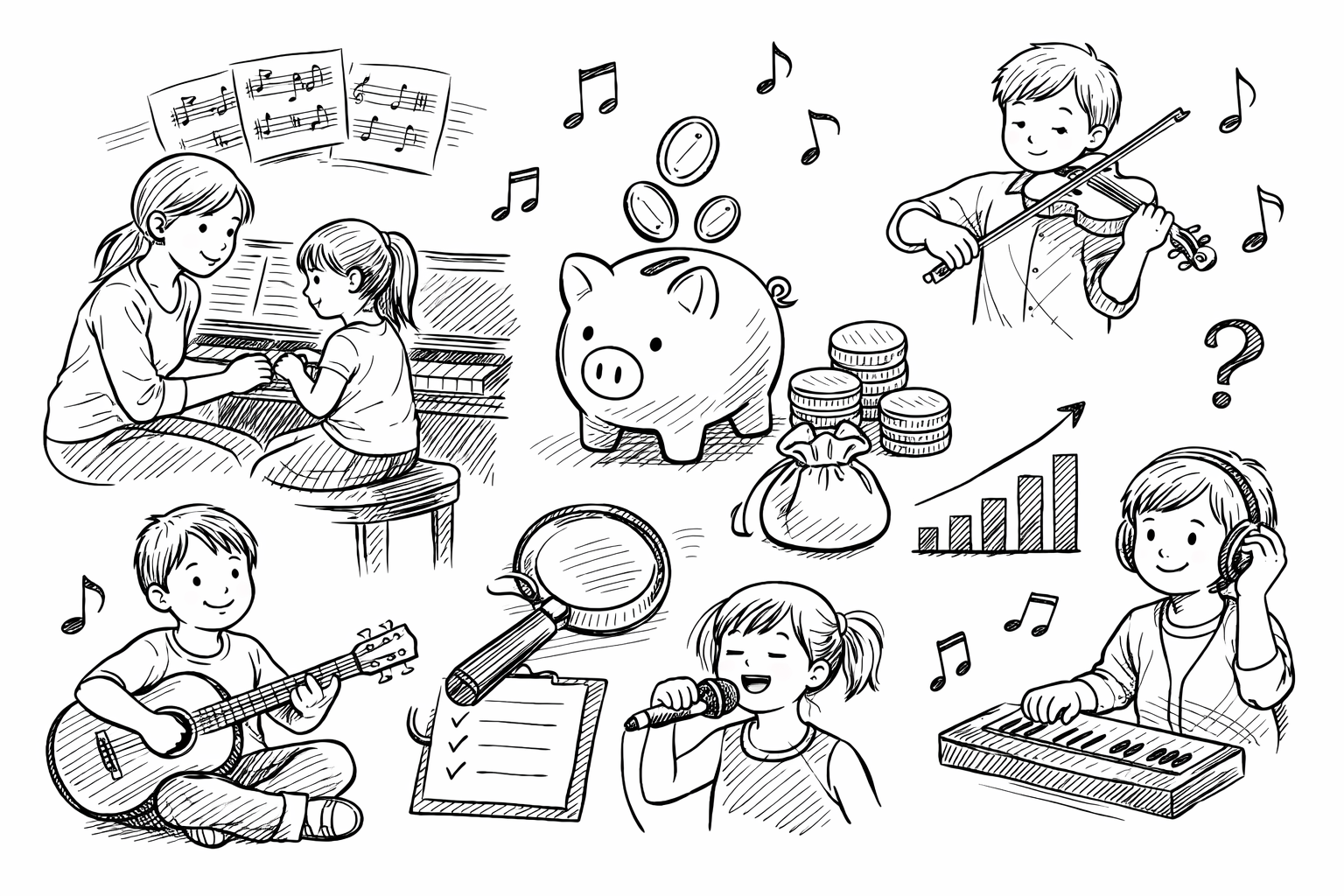 子ども音楽習い事の月謝、まずは相場を知っておきましょう