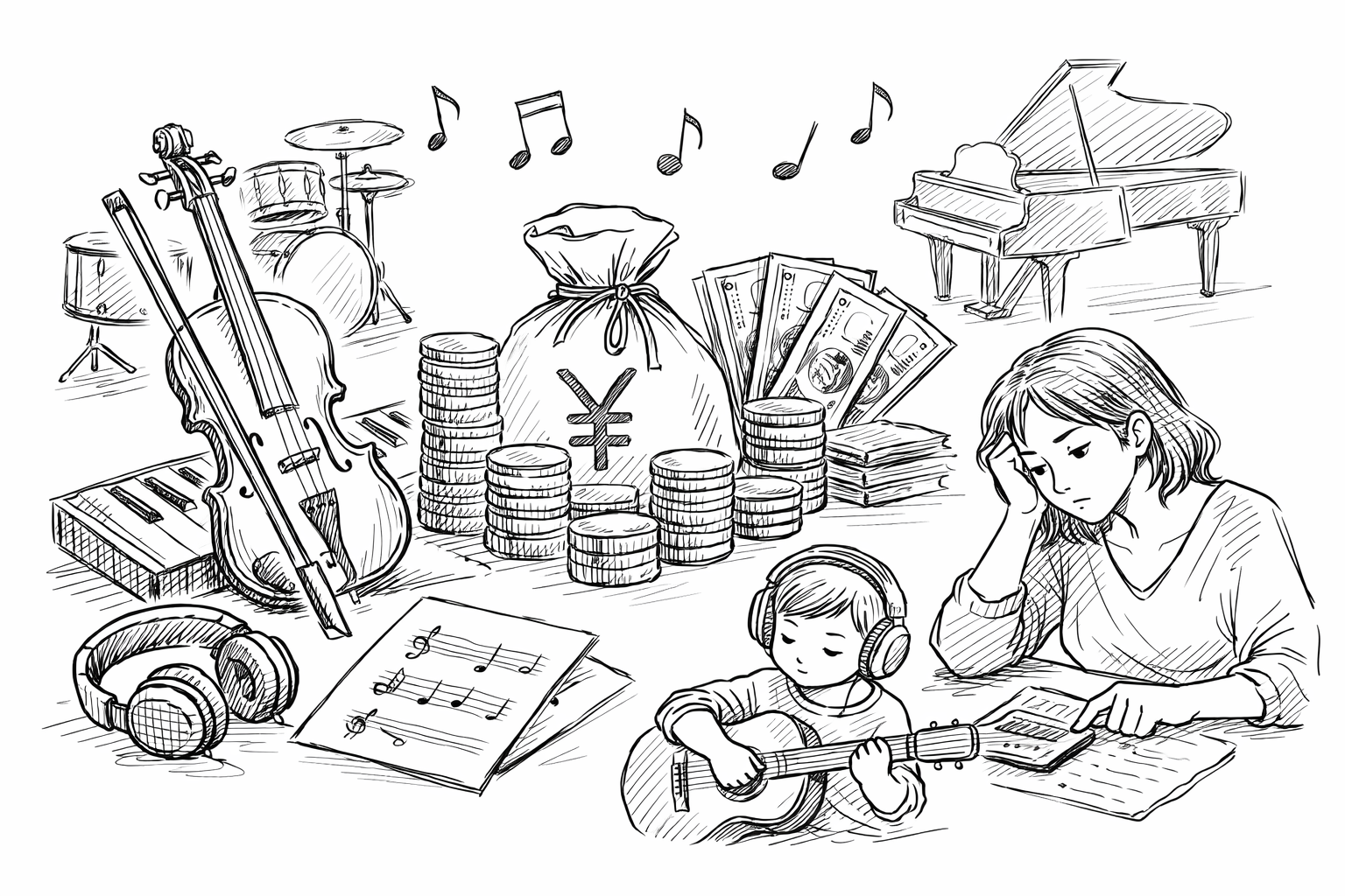 音楽の習い事は確かにお金がかかるけれど、予算次第で選択肢があります