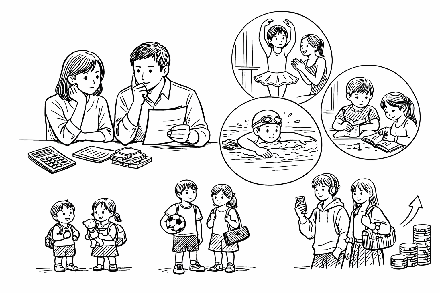 みんな習い事にいくらかけているの?年齢別の平均額