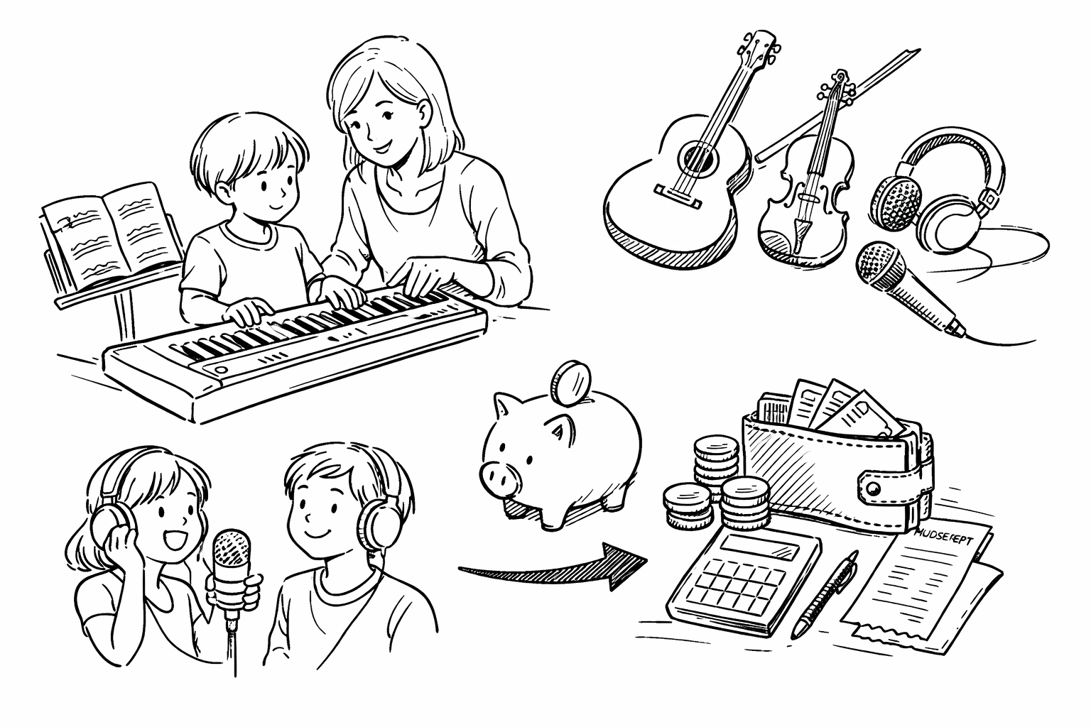 音楽教室の費用ってそもそも何にいくらかかるの?