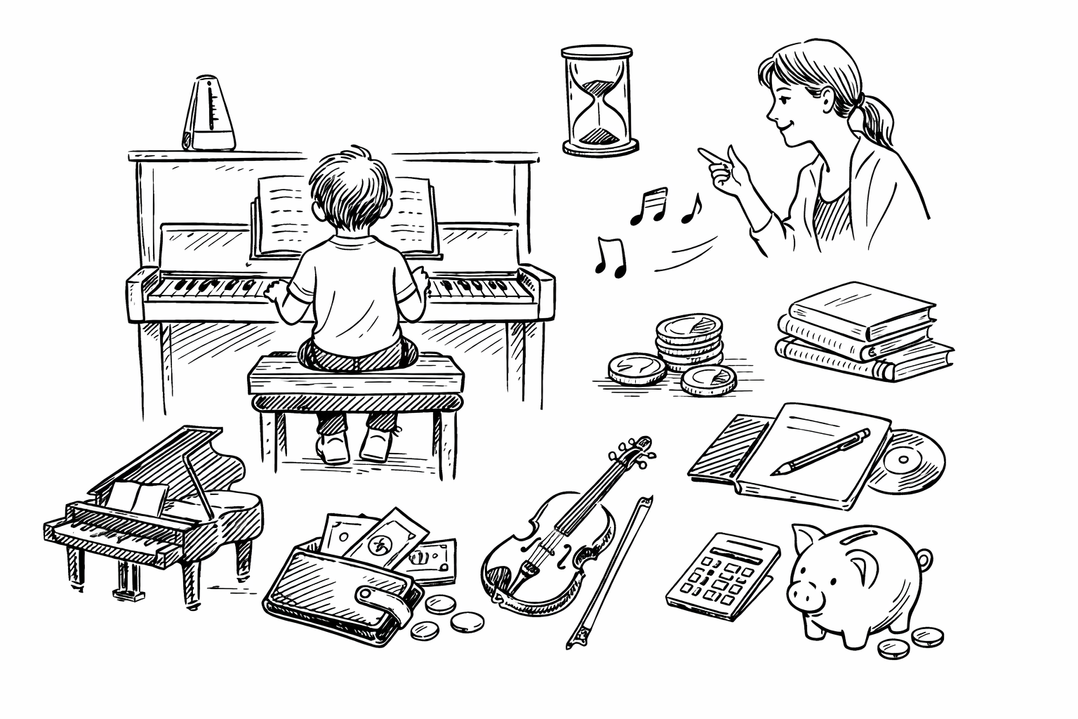 子どものピアノ、年間費用の結論